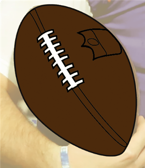 Football with brown fill.